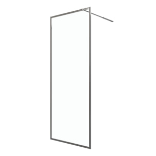 Paroi de Douche 80x200 cm - Cadre et Bras Aluminium Chrome - CHROMED CONTOURING