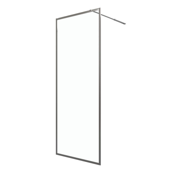 Paroi de Douche 80x200 cm - Cadre et Bras Aluminium Chrome - CHROMED CONTOURING