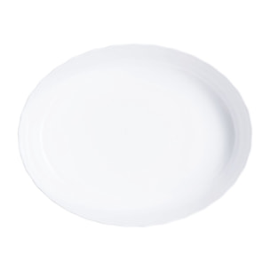 Plat à four ovale blanc 36X28cm Smart Cuisine Trianon 250°C  - Luminarc - Opale culinaire extra léger et résistant