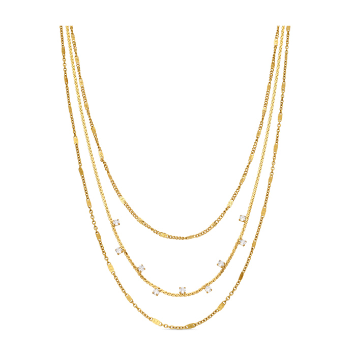 Collar acabado en oro amarillo de 18k
