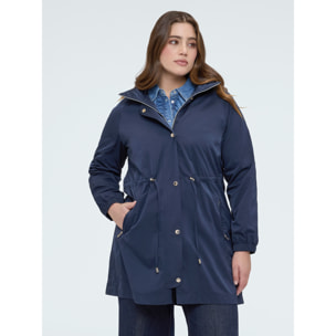 Fiorella Rubino - Parka largo con capucha - Azul