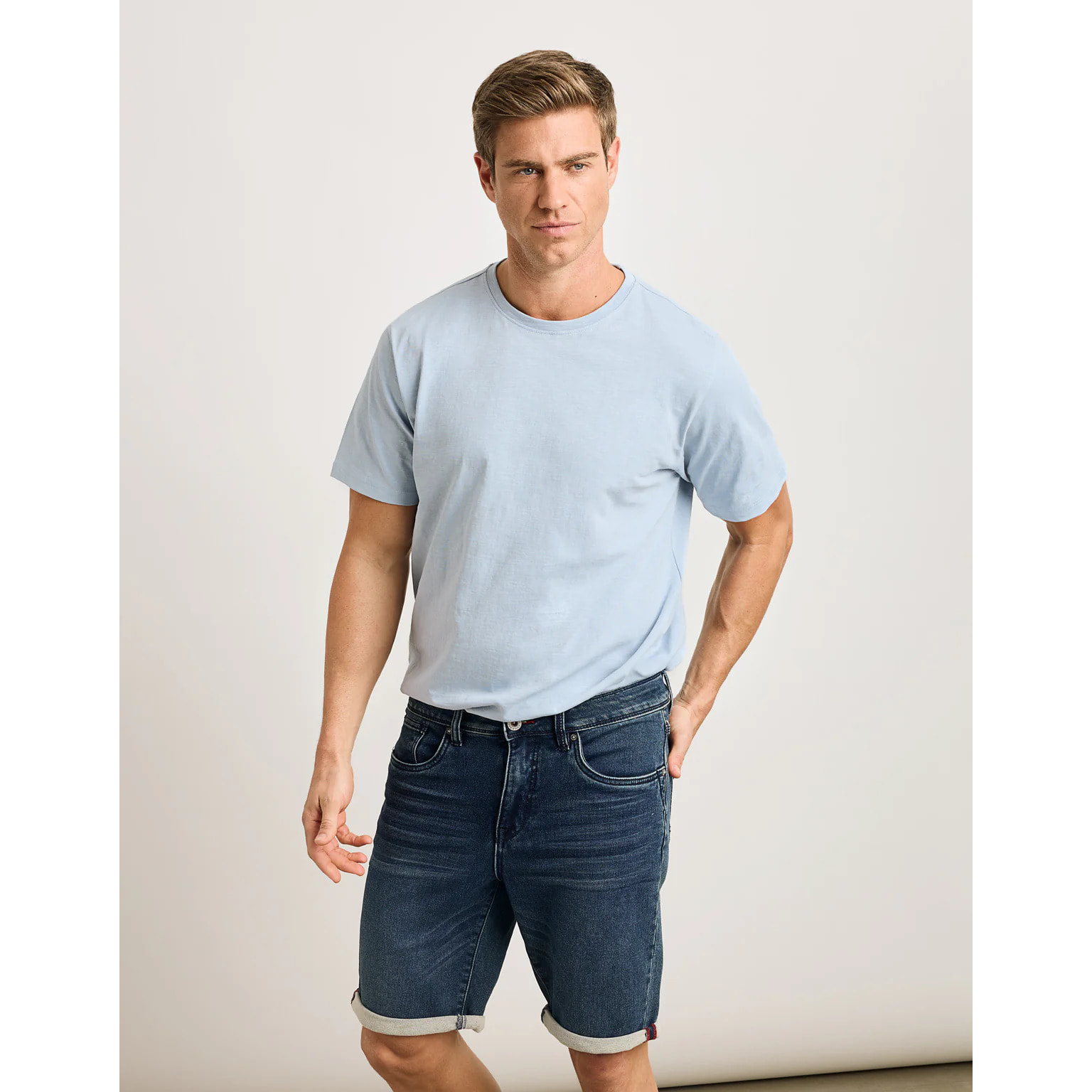 Camiseta Manga Corta Azul Celeste - Basili