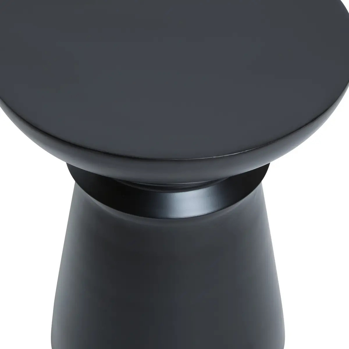 Table d'appoint Jaya ronde D.38cm noir