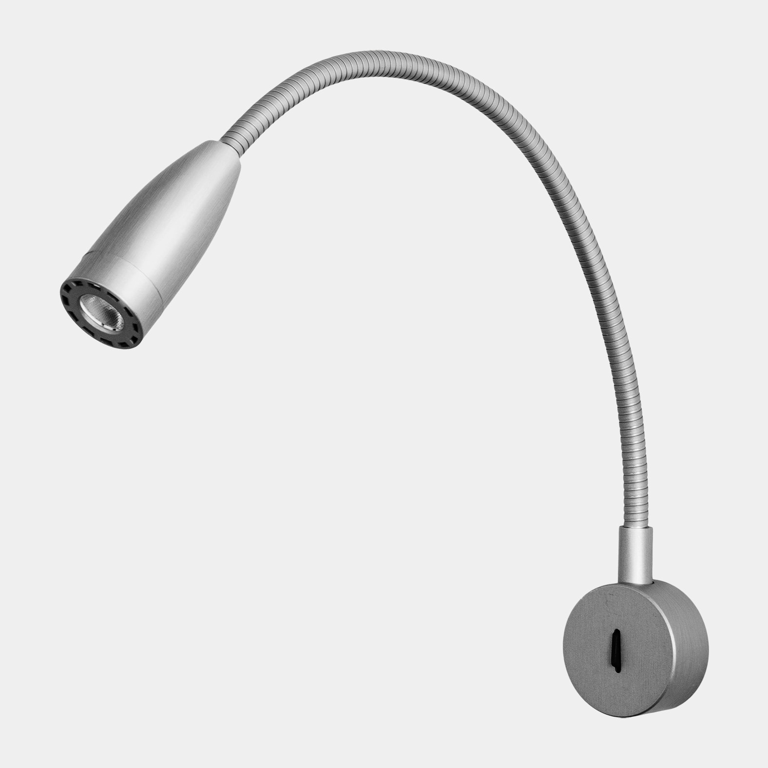 LEDS C4 Luz de lectura Bed Round LED 3.5 Blanco cálido - 3000K ON-OFF Níquel satinado 115lm