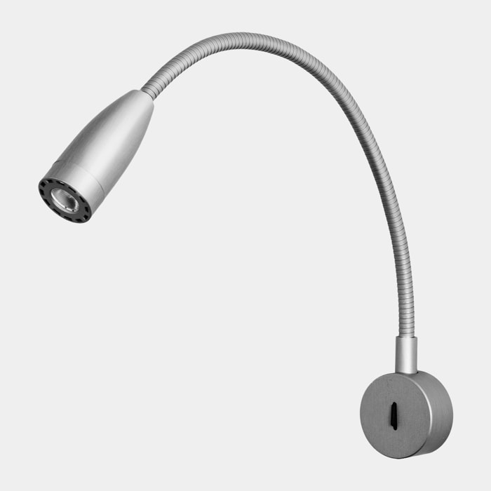 LEDS C4 Luz de lectura Bed Round LED 3.5 Blanco cálido - 3000K ON-OFF Níquel satinado 115lm