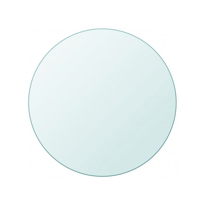 Plateau rond D75cm en verre trempé transparent