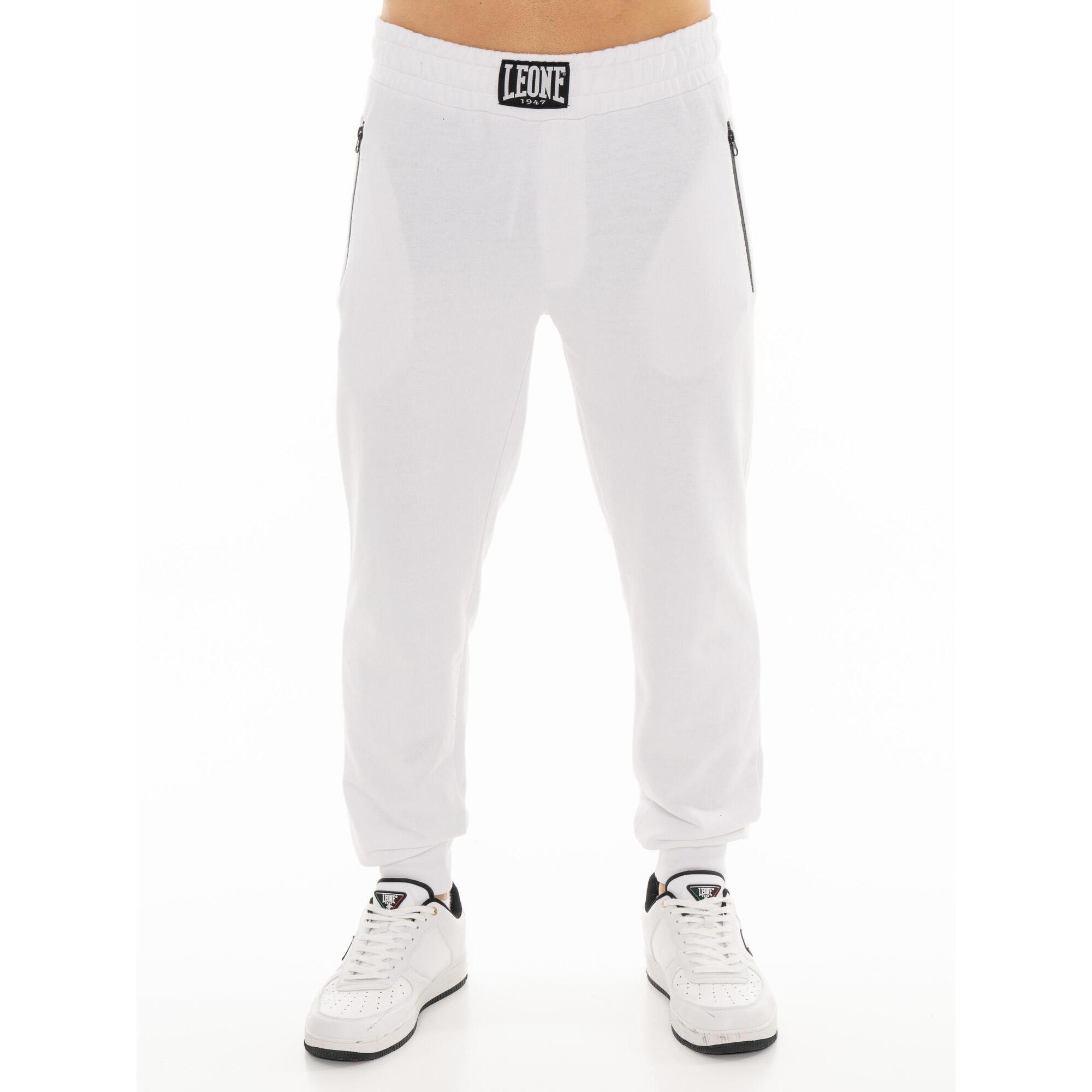 Pantalón deportivo de hombre Leone B&W con bolsillos con cremallera
