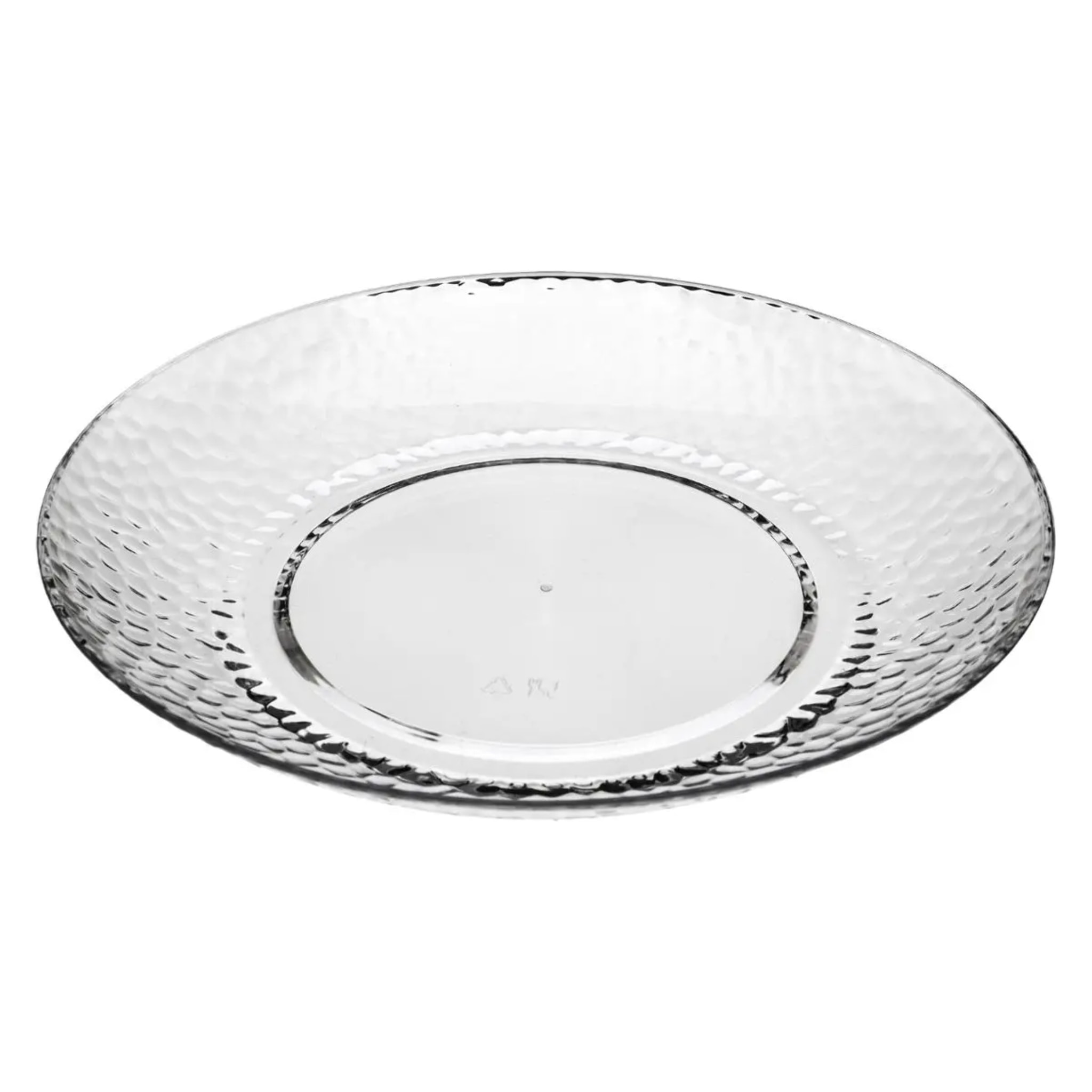 Assiette martelée "Estiva" transparent 27cm