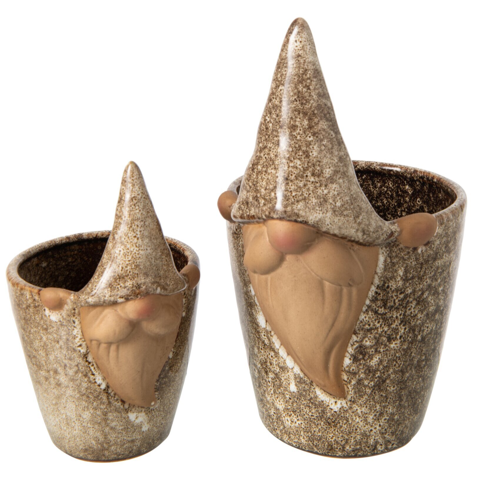 J-Line Cache-Pot Lutin - grès beige - large