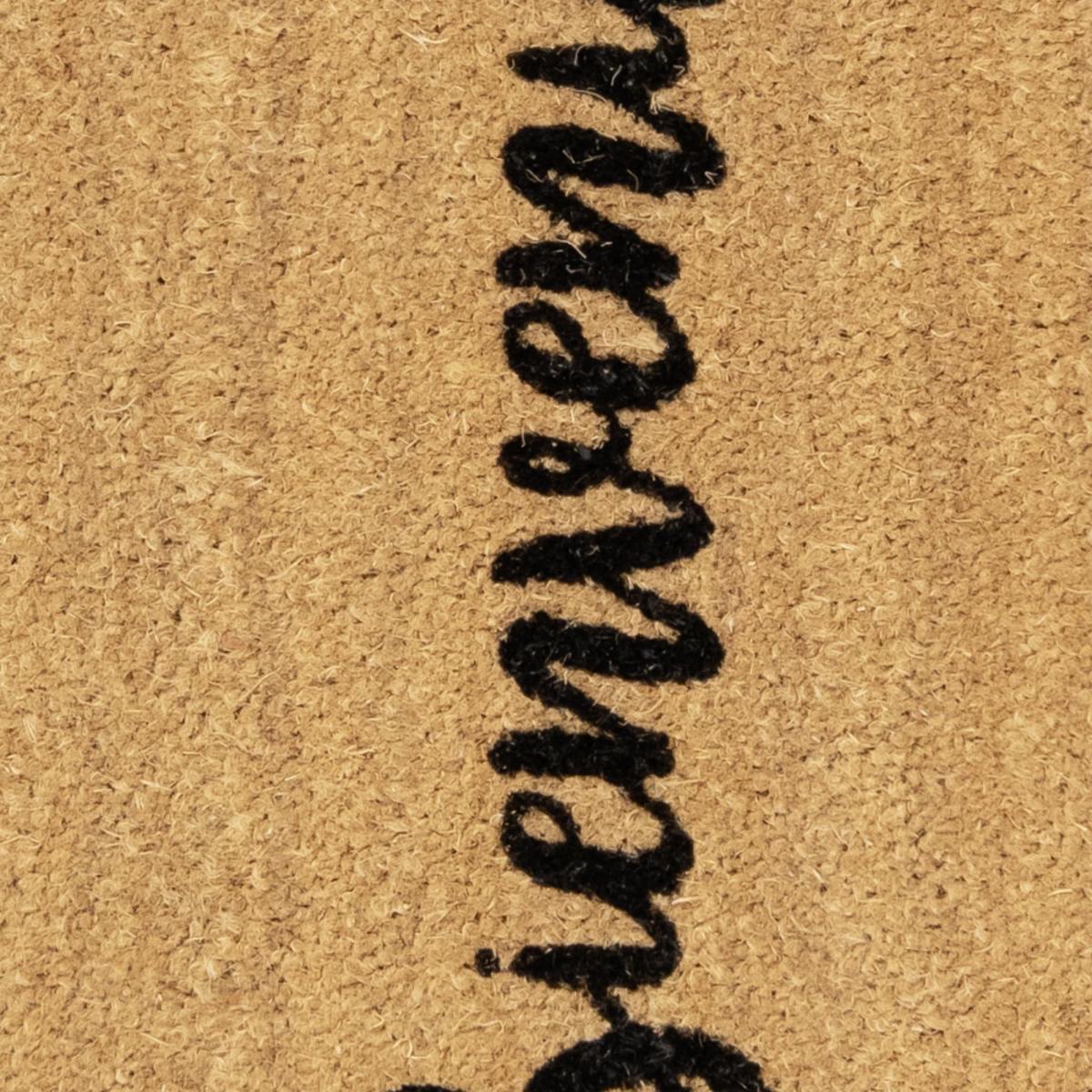 Paillasson motif texte en relief, naturel et robuste, WELCOME 1