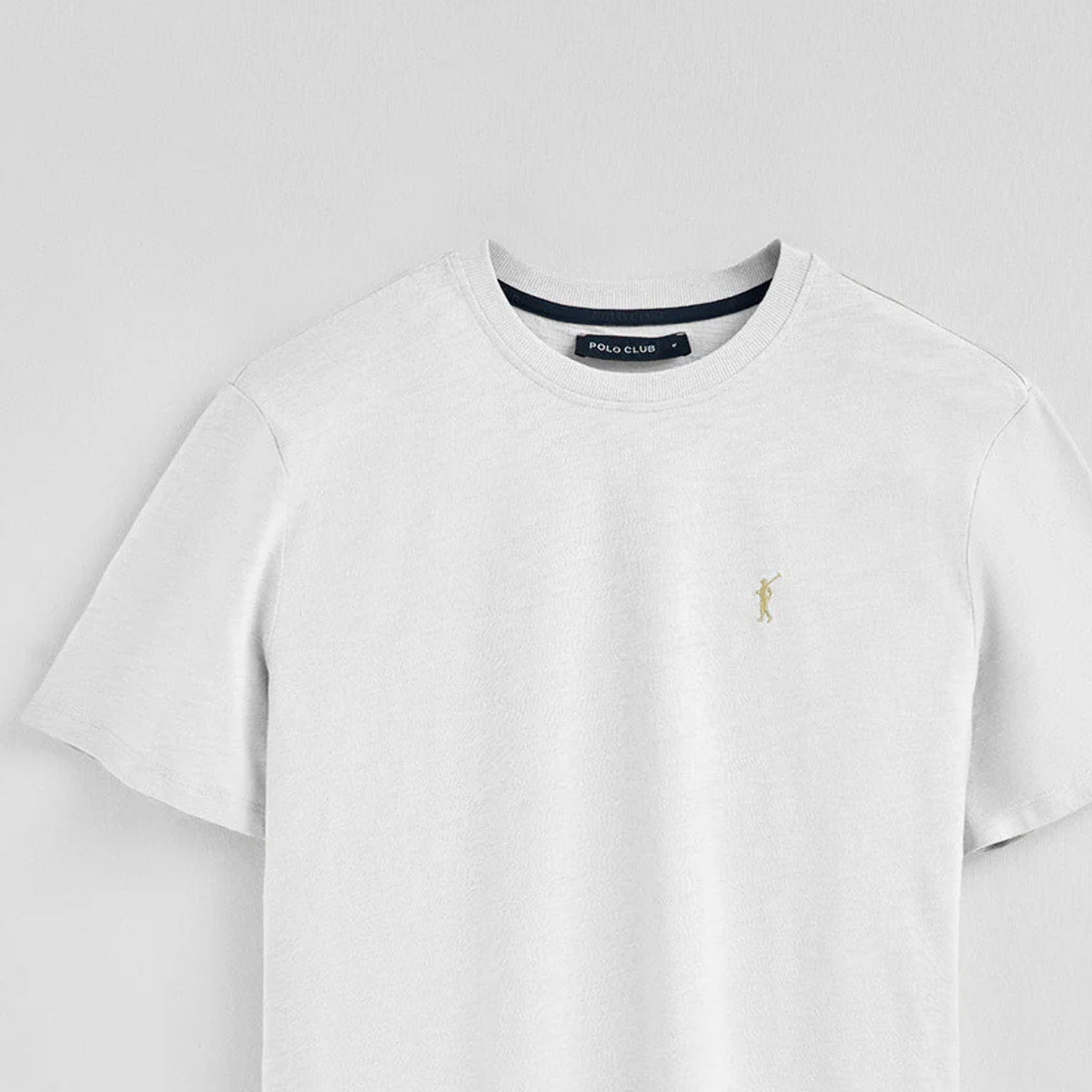 Maglietta bianca in cotone flammé con ricamo Rigby Go