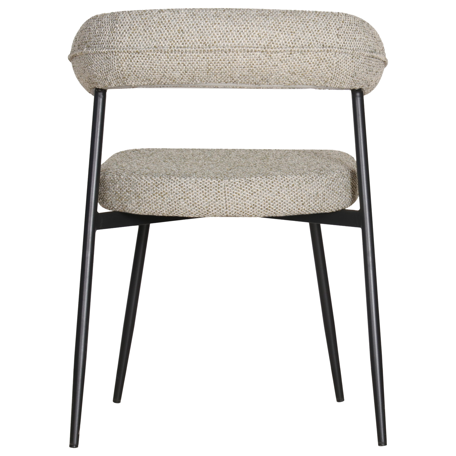 Lot de 2 chaises en tissu vert chiné THEA