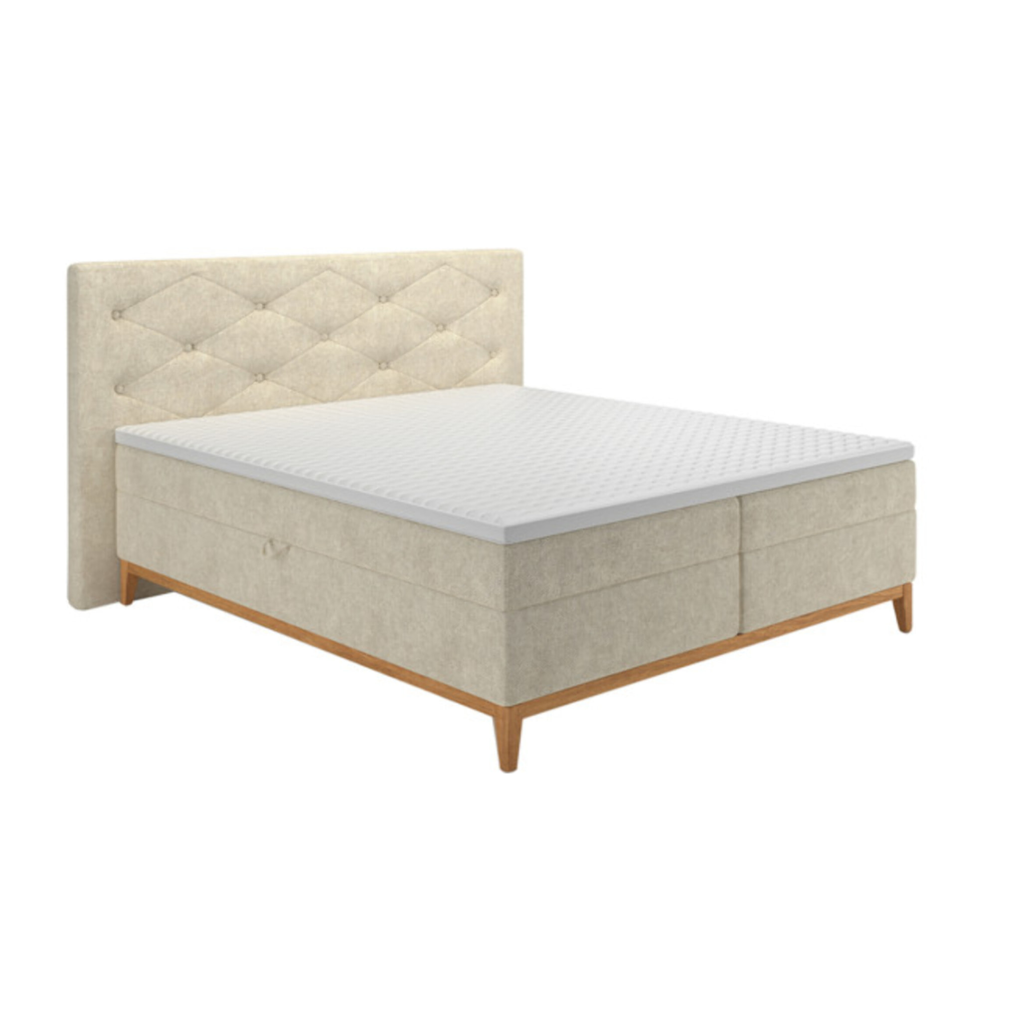 Lit boxspring complet avec 2 coffres 180x200cm - LAUSANNE