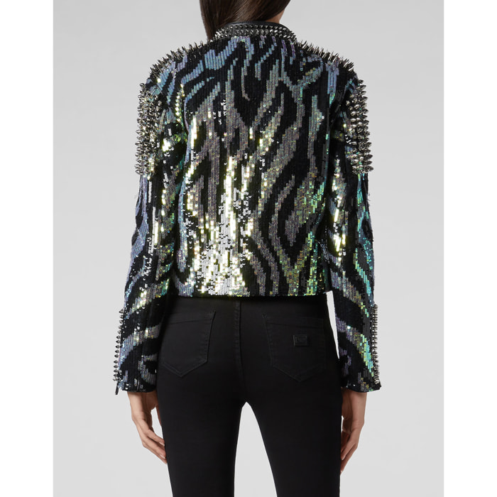 PHILIPP PLEIN Biker de cuero