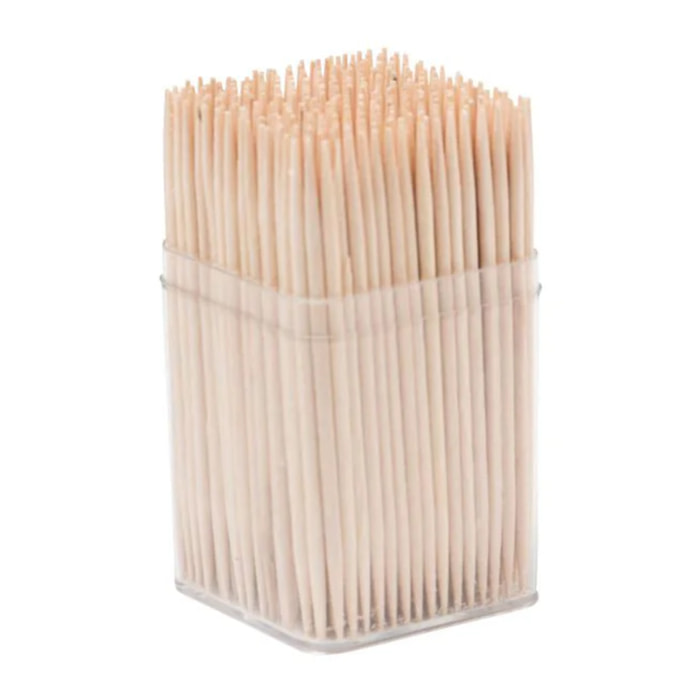 Lot de 300 cure-dents en bois dans une boîte avec couvercle Fackelmann Wood Edition