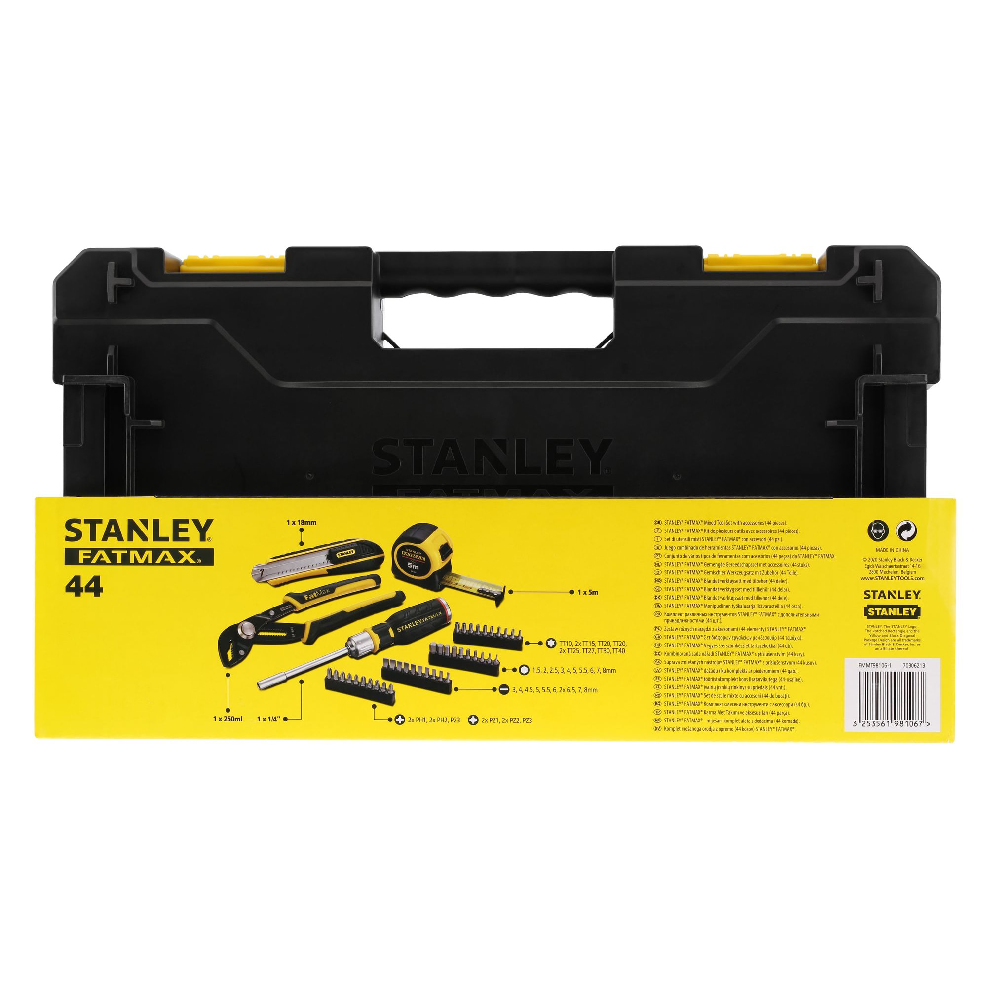 Coffret mixte Stakbox L FatMax - Jeu de 44 pièces STANLEY FMMT98106-1