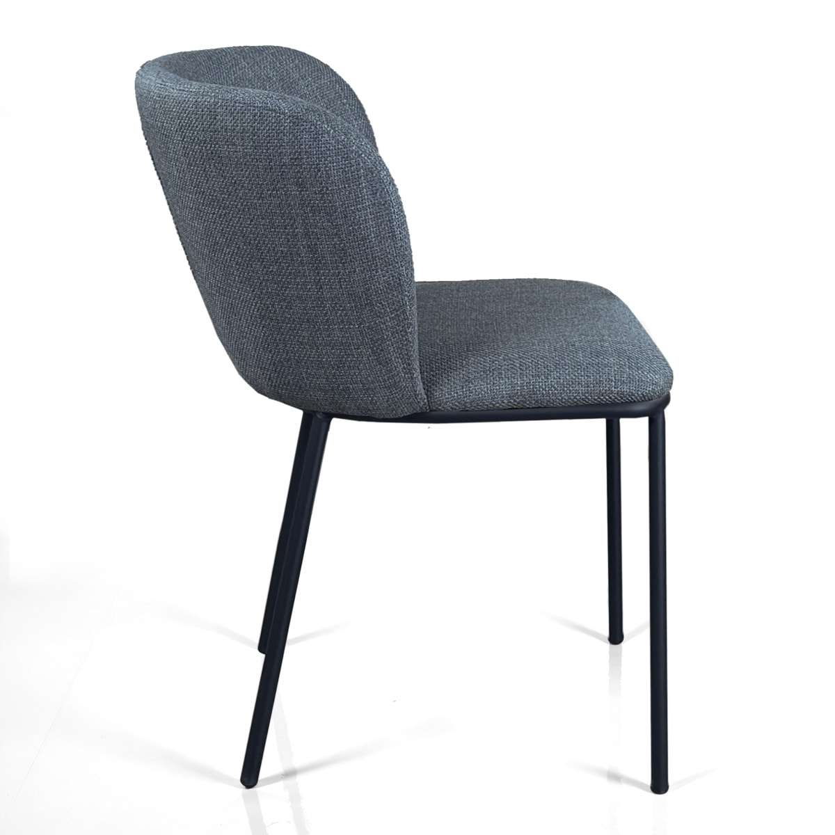 Lot de 4 chaises de salle à manger Tomasucci NENE', en tissu, gris, 60 × 56 × 76 cm