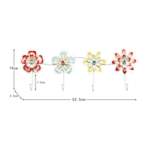 Portemanteau mural fleurs écloses 52cm Kare Design