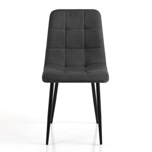 Tomasucci Ensemble de 4 chaises FAFFY EVO gris foncé