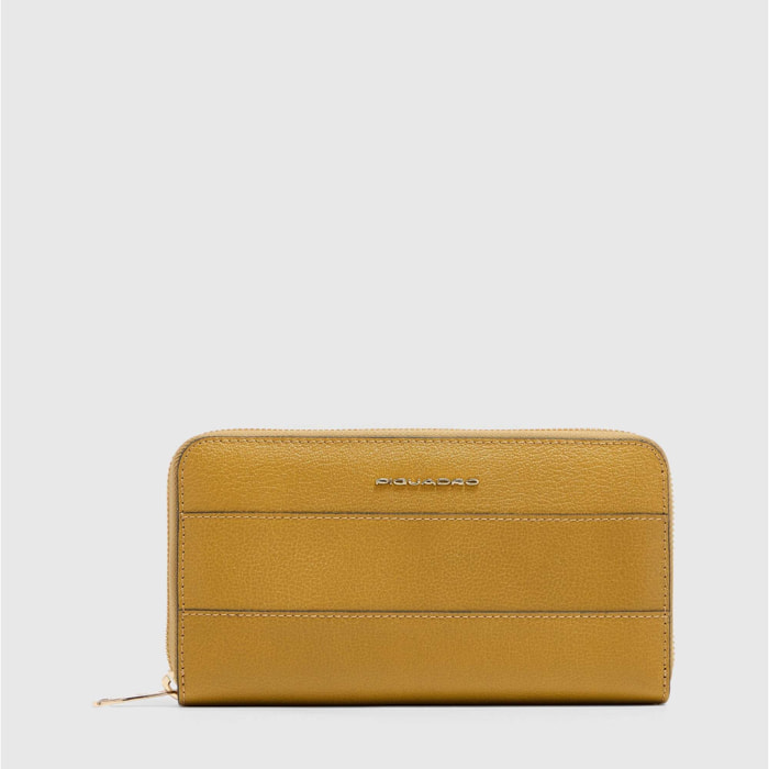 Piquadro Portafogli donna grande zip-around