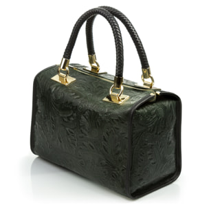 Catena Bolso tote Mujer.Piel auténtica Gamuza Grabado Arabesco