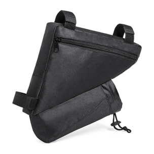 Leven borsa per bicicletta ad alta resistenza con zip e attacco universale al telaio tramite 3 strisce in velcro. Comparto per bottiglia.