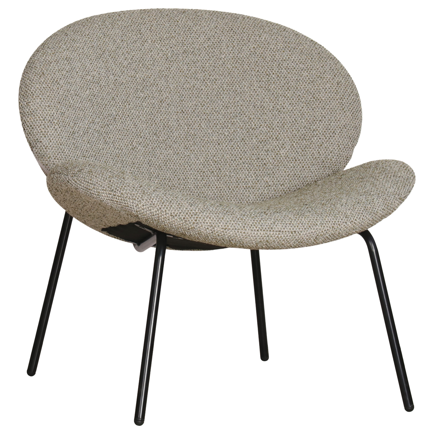 Fauteuil en tissu vert chiné SACHA