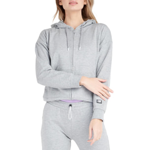 Chándal de mujer neón con capucha y cremallera