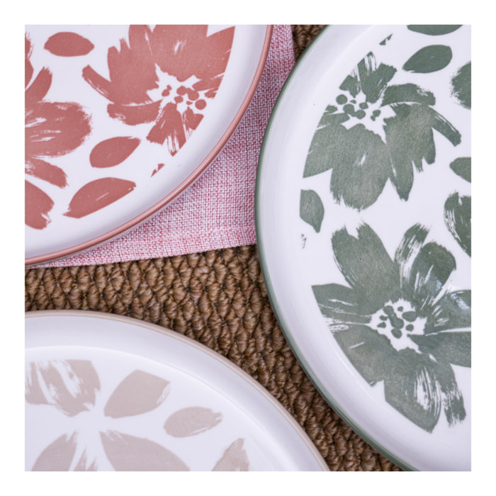 Lot de 6 grandes assiettes, HANAE