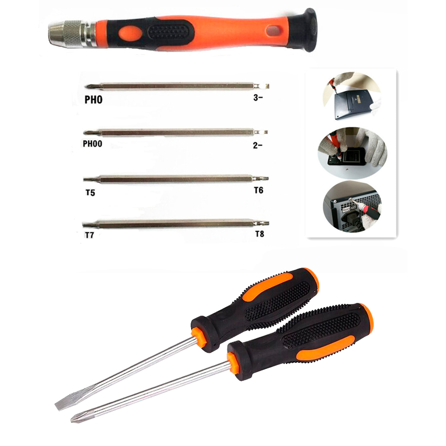 Set di strumenti per riparazione auto con valigetta di trasporto e 55 pezzi.