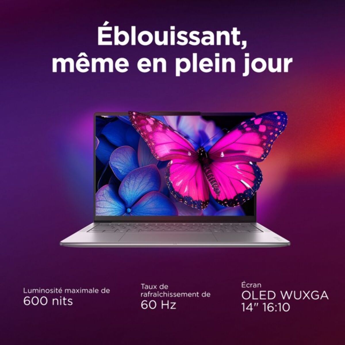 Ordinateur portable LENOVO Yoga Slim 7 14ILL10 U5 14" OLED Intel Core Ultra 5 226V 16 Go RAM LPDDR5x SSD 512 Go
