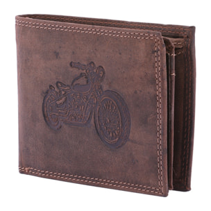 Portafoglio  da uomo In Vera pelle Made in Italy 9,5x12,5x2,5 cm