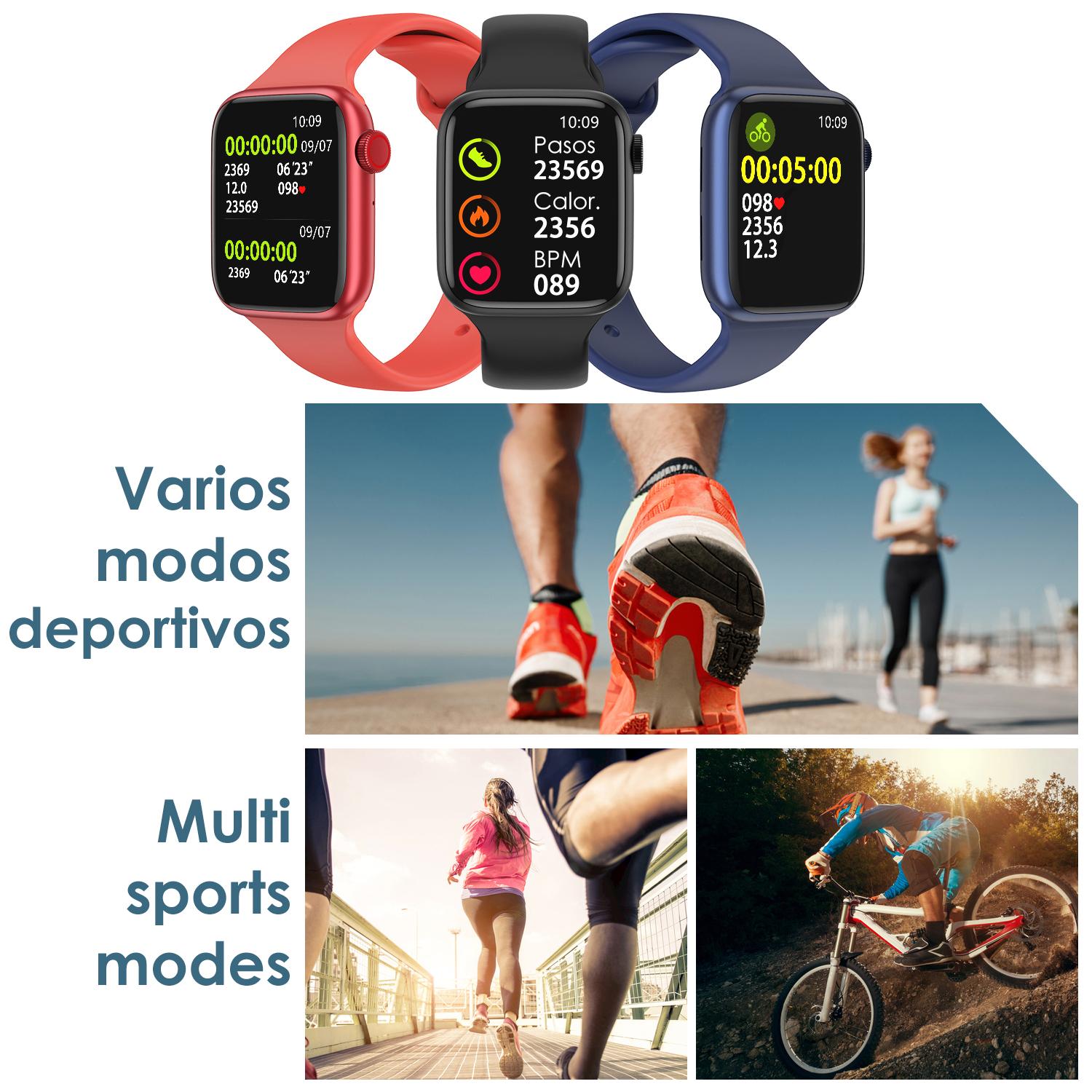 Smartwatch AW9 con corona multifunción. Termómetro, monitor cardiaco, oxígeno en sangre, llamadas bluetooth.