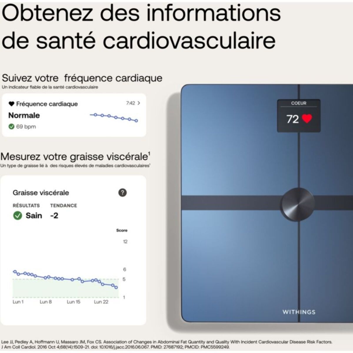 Pèse personne connecté WITHINGS Body Smart Noir