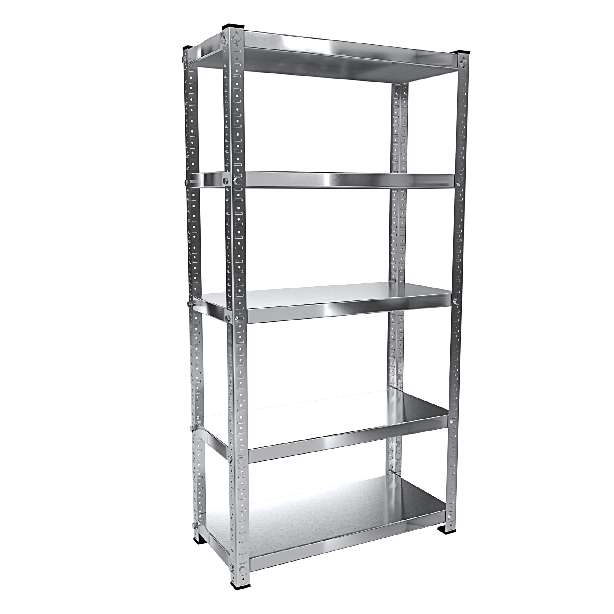 2 Scaffali In Metallo Scaffale Con 5 Ripiani Regolabili Ideale Per Garage Officina Cantina Capannone Magazzino Design Modulare 187 x 100 x 30 cm