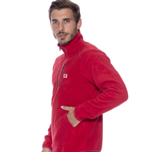 Chaqueta de hombre Leone 1947 Apparel Micro Polar, con cuello alzado y media cremallera