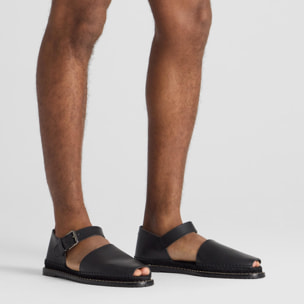 Alpargata Fer estilo menorquina plana en napa con hebilla