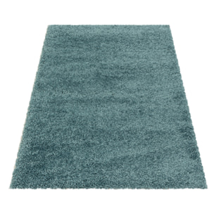 SYDNEY - Tapis shaggy uni à poils longs bleu - SYD3000BLE
