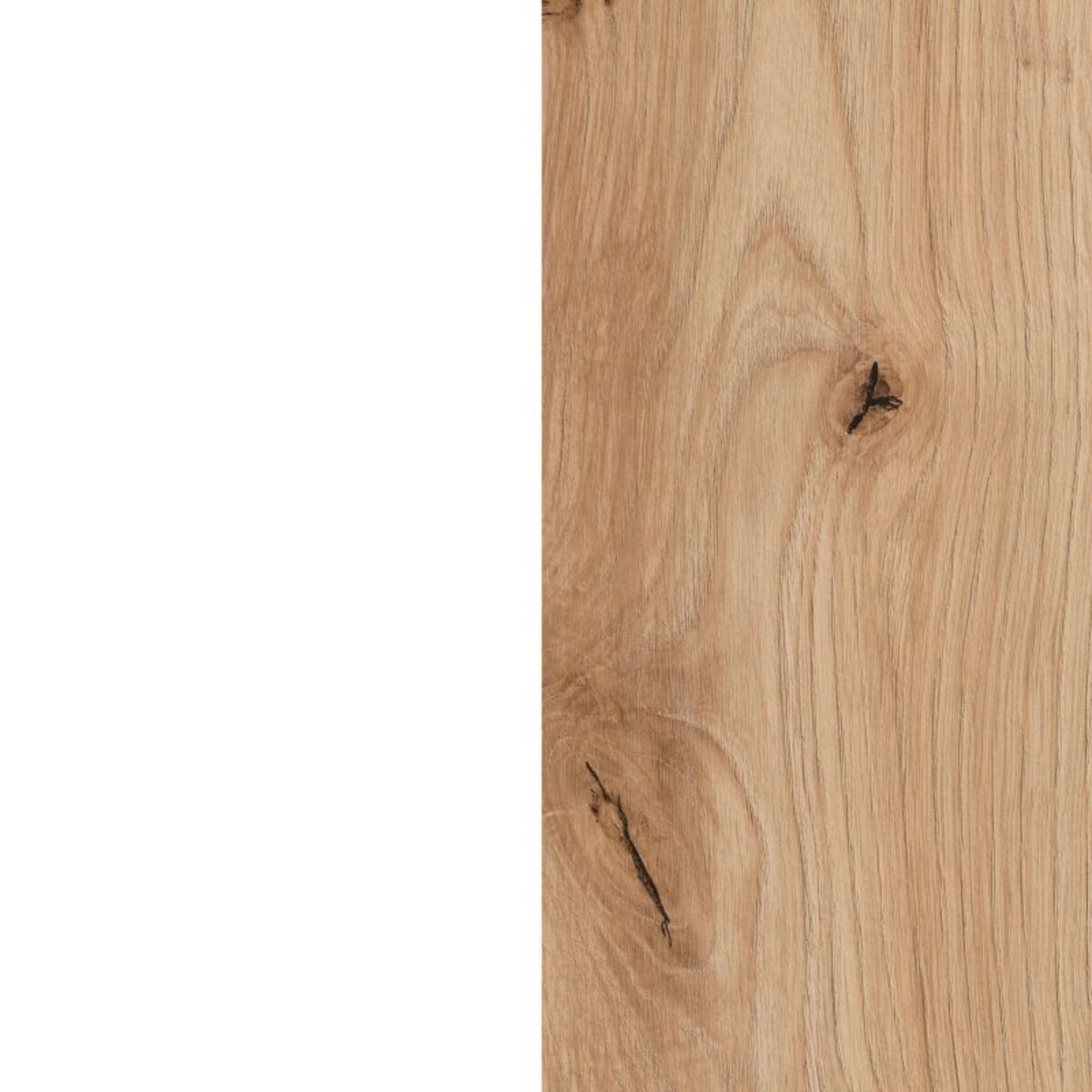Mesa de escritorio Dess Blanco Artik (Blanco Mate) - Roble Nodi