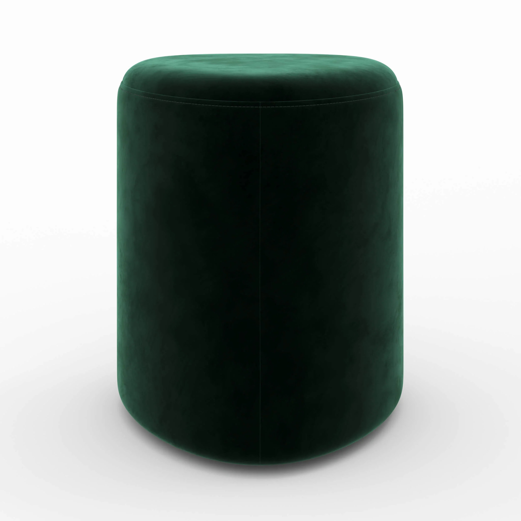 Pouf triangulaire en velours vert - Emmy
