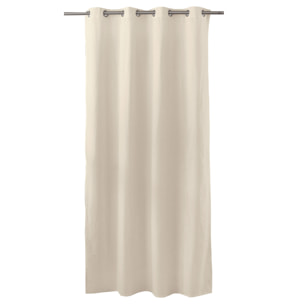 Rideau coloré en pur coton 8 œillets - Ecru