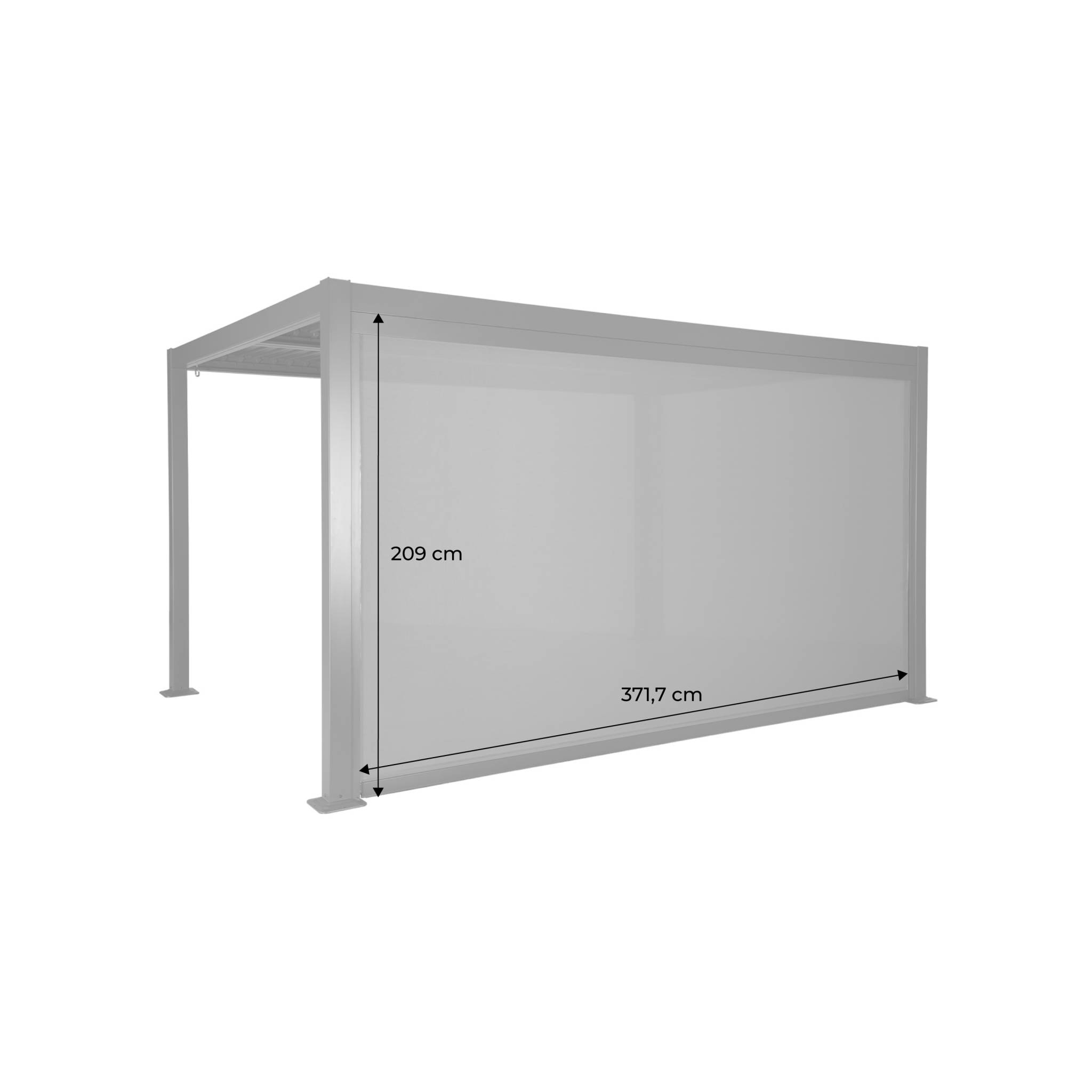 Store latéral 4m pour pergola bioclimatique Palace