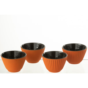 J-Line tasse - métal - orange - 2 boîtes de 2 pièces