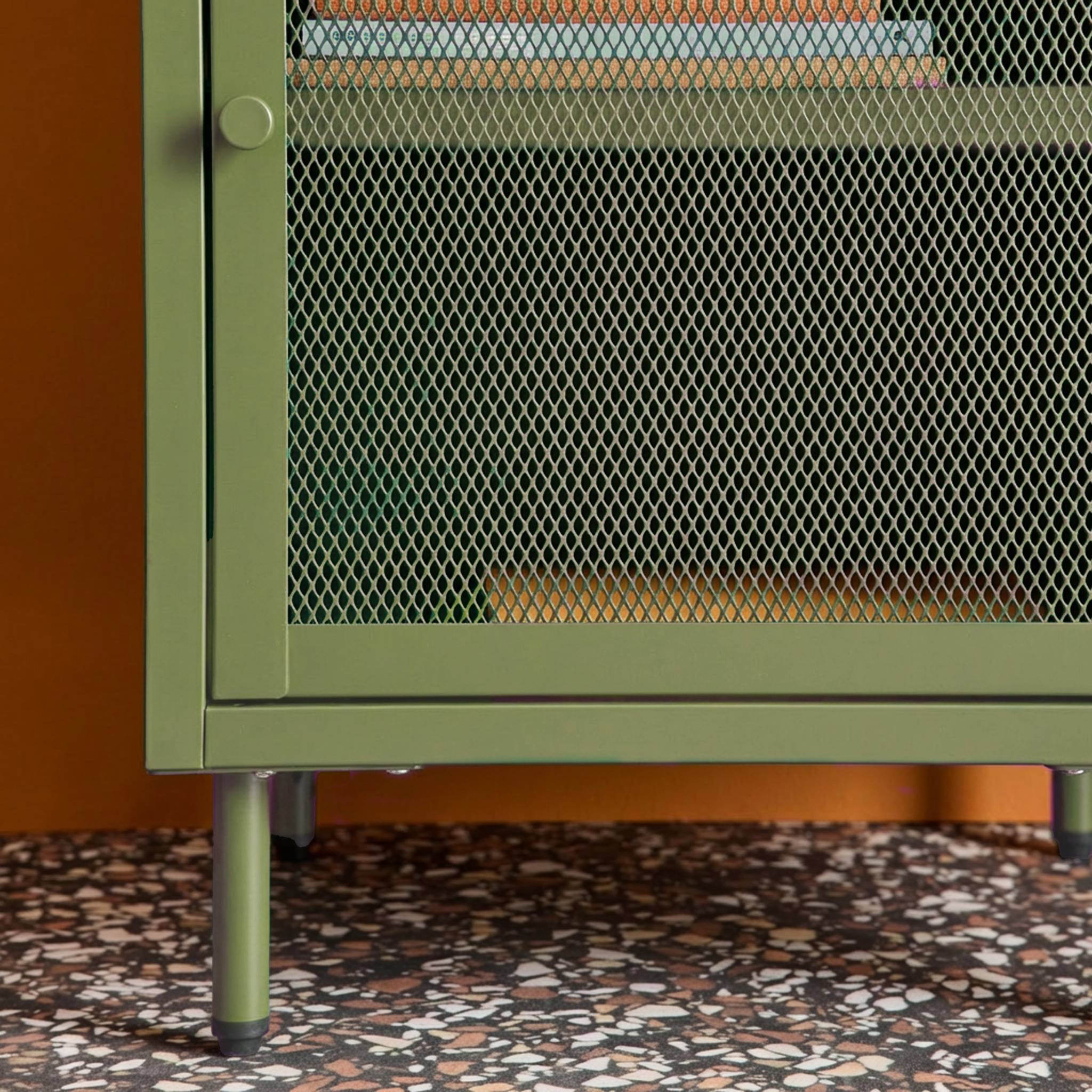 Table de chevet industrielle métal 1 porte (lot de 2) OHIO