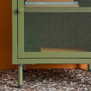 Table de chevet industrielle métal 1 porte (lot de 2) OHIO