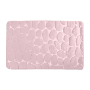 Tapis de bain Microfibre PEBBLE 40x60cm Rose pastel MSV