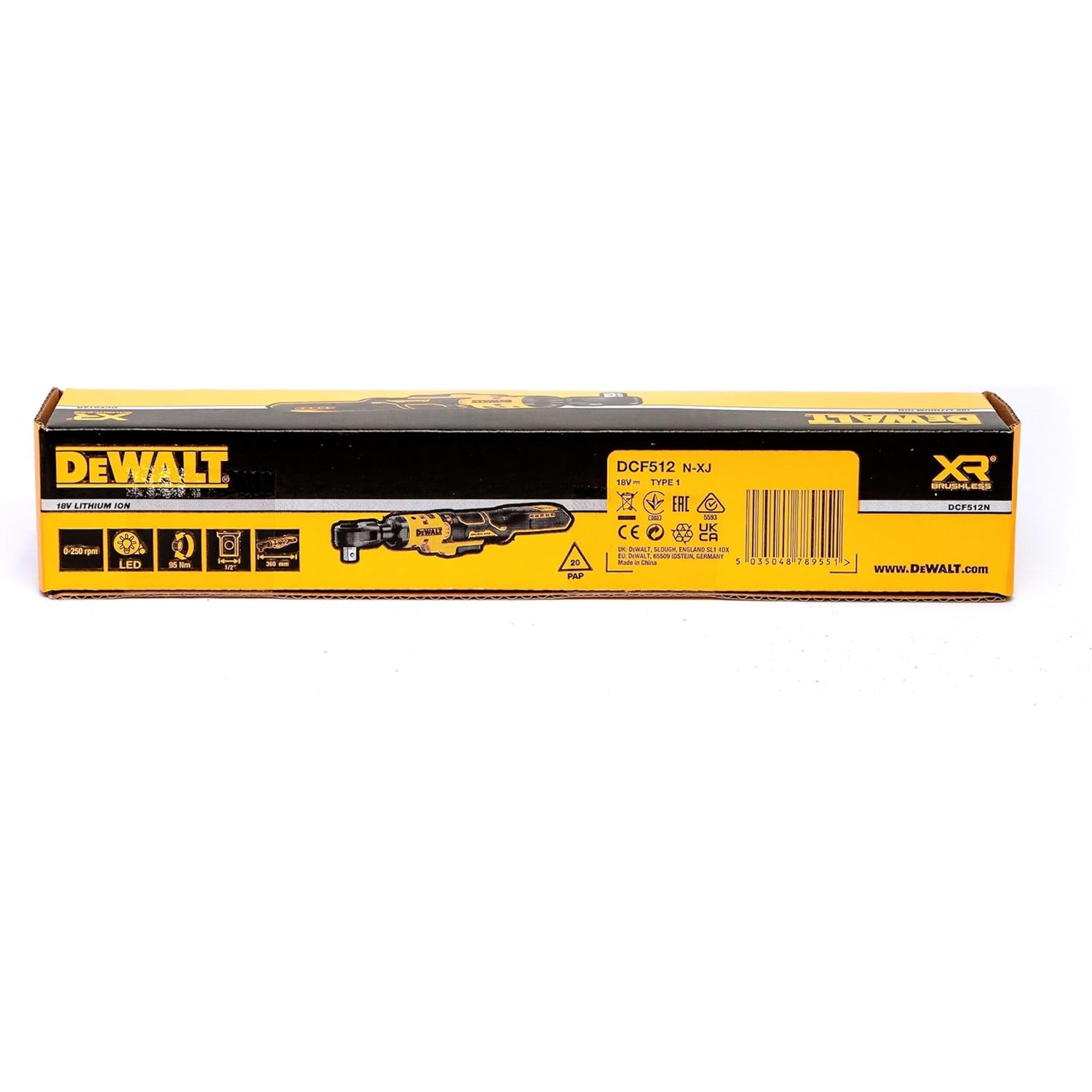 Clé à cliquet 1/2' XR 18 V Brushless - DEWALT - DCF512N-XJ
