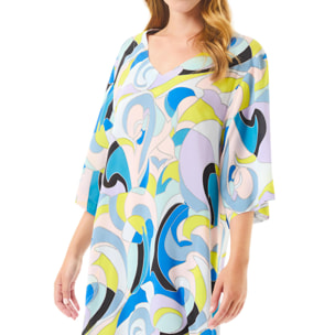 Vestido Viscosa Pico