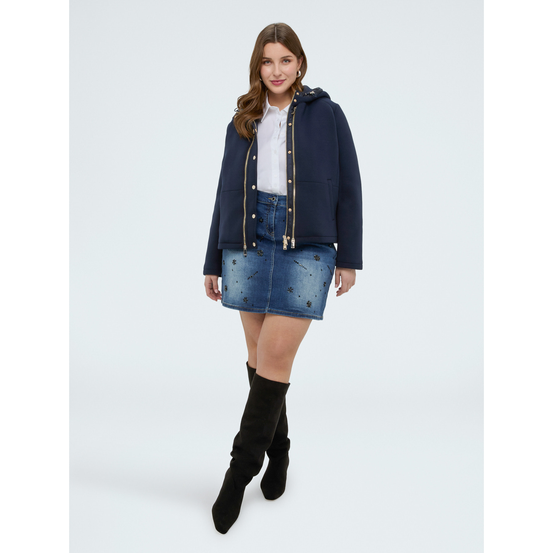 Fiorella Rubino - Chaqueta 3 en 1 en scuba - Azul