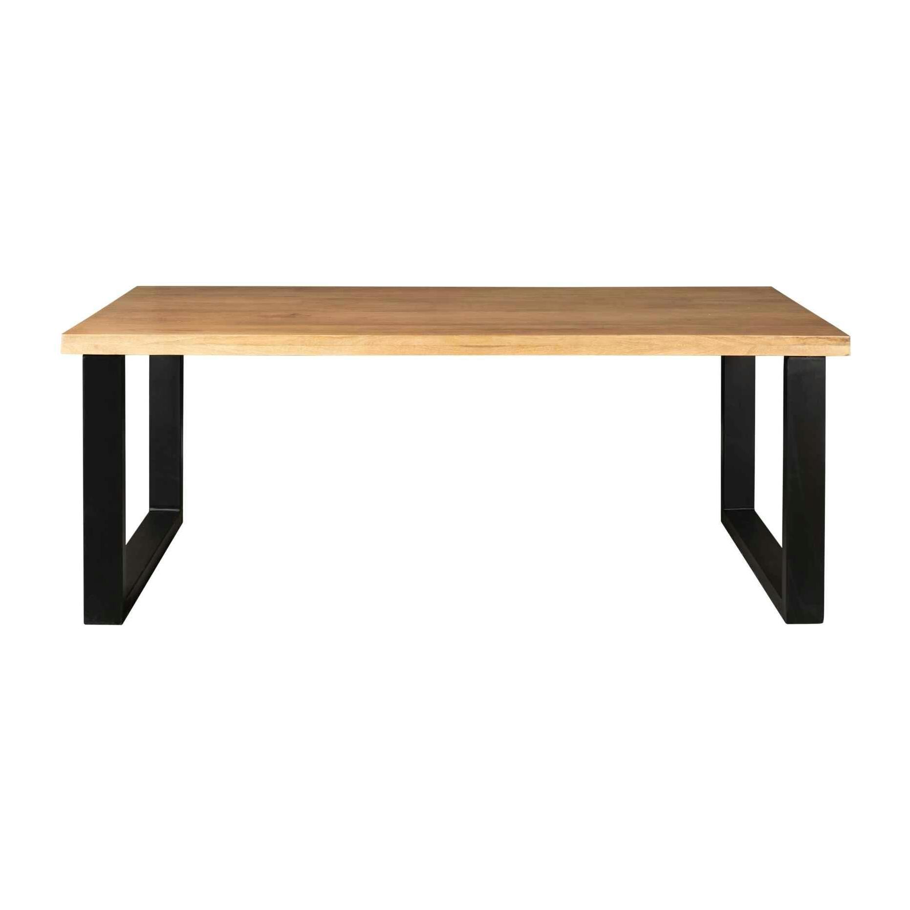 Table à manger bois pied en U 220 cm RIVANO